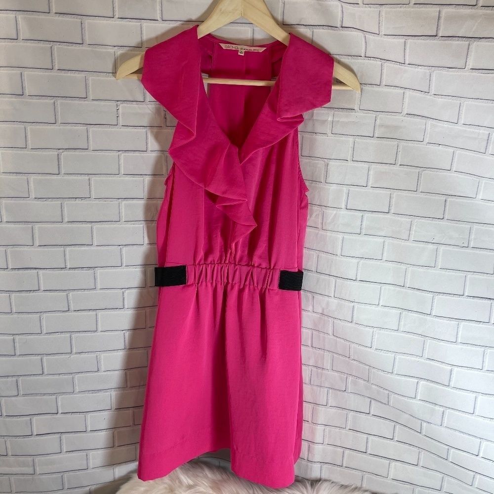 Rachel Roy Hot Pink Ruffle Mini Dress Sz 4